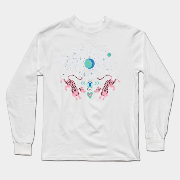 Magic Tigers Long Sleeve T-Shirt by Tania Garcia